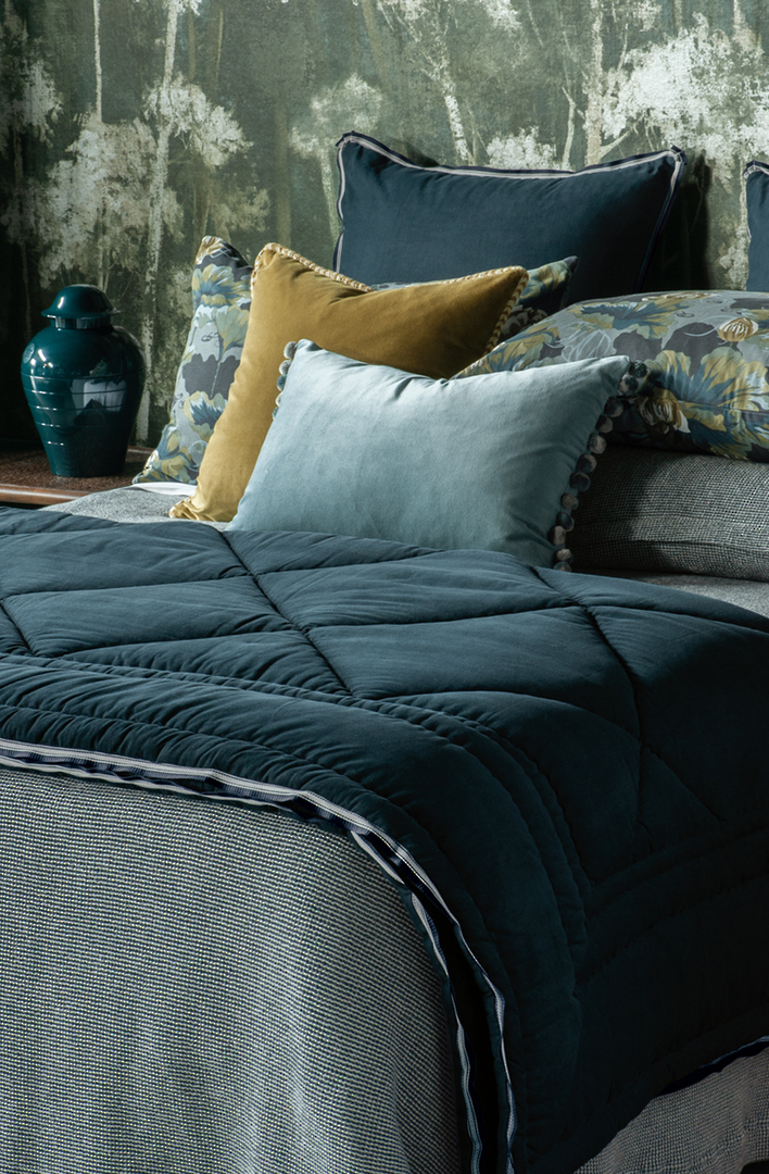 Bianca Lorenne - Tessere Prussian Blue Comforter (Eurocases Sold Separately) image 0
